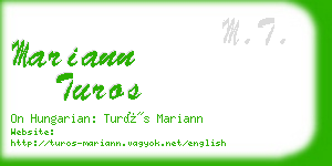 mariann turos business card